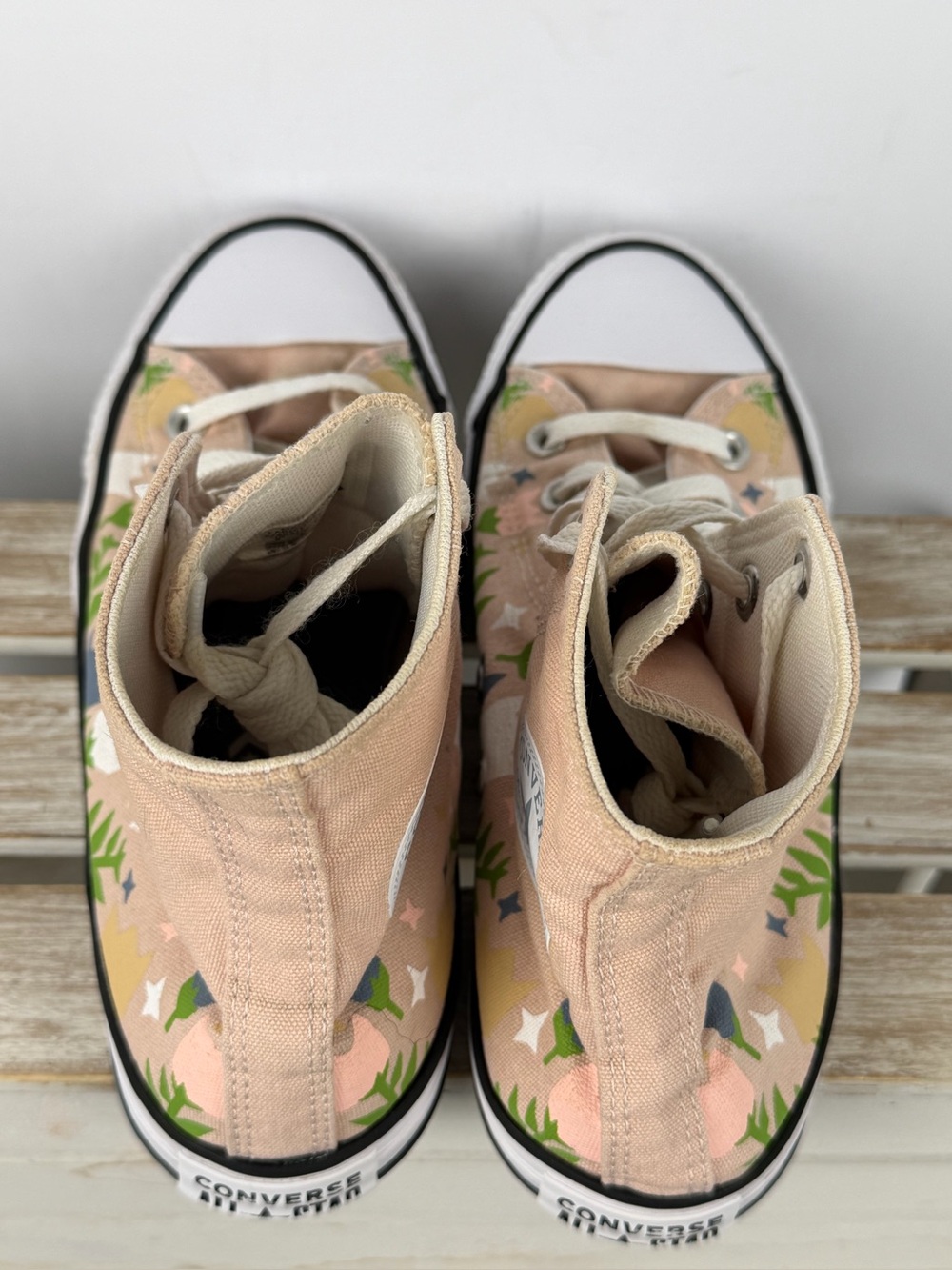 Converse all Star Chuck Taylor Canvas Hi Top Trainers Floral women’s size 8 - Picture 9 of 12